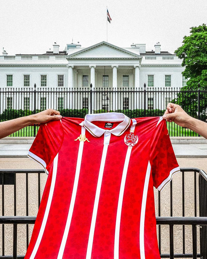 Maillot Wydad WAC Rouge Kappa Botola Pro 2025/26 - Action