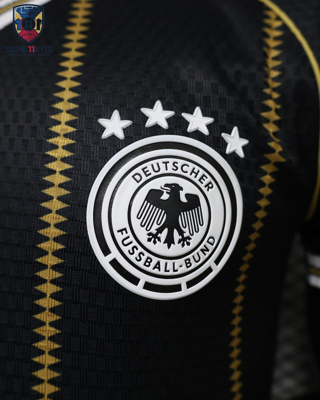 Maillot Allemagne Édition Spéciale 2025/26 noir - écusson DFB quatre étoiles