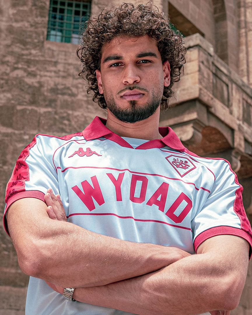 Maillot Wydad WAC Blanc Kappa - Détail manches