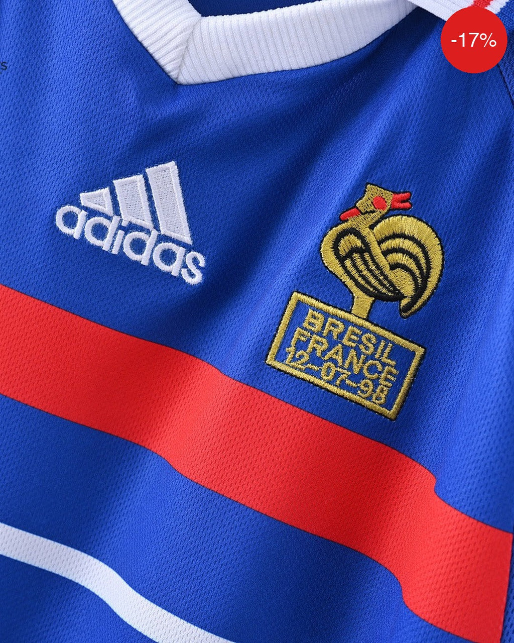 France Home Kit | 1998 — Zone11Kits Maroc | Player Version Jersey | مغرب