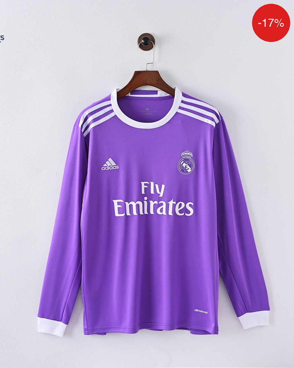 Real Madrid Away Kit | Long Sleeve | 2016/17