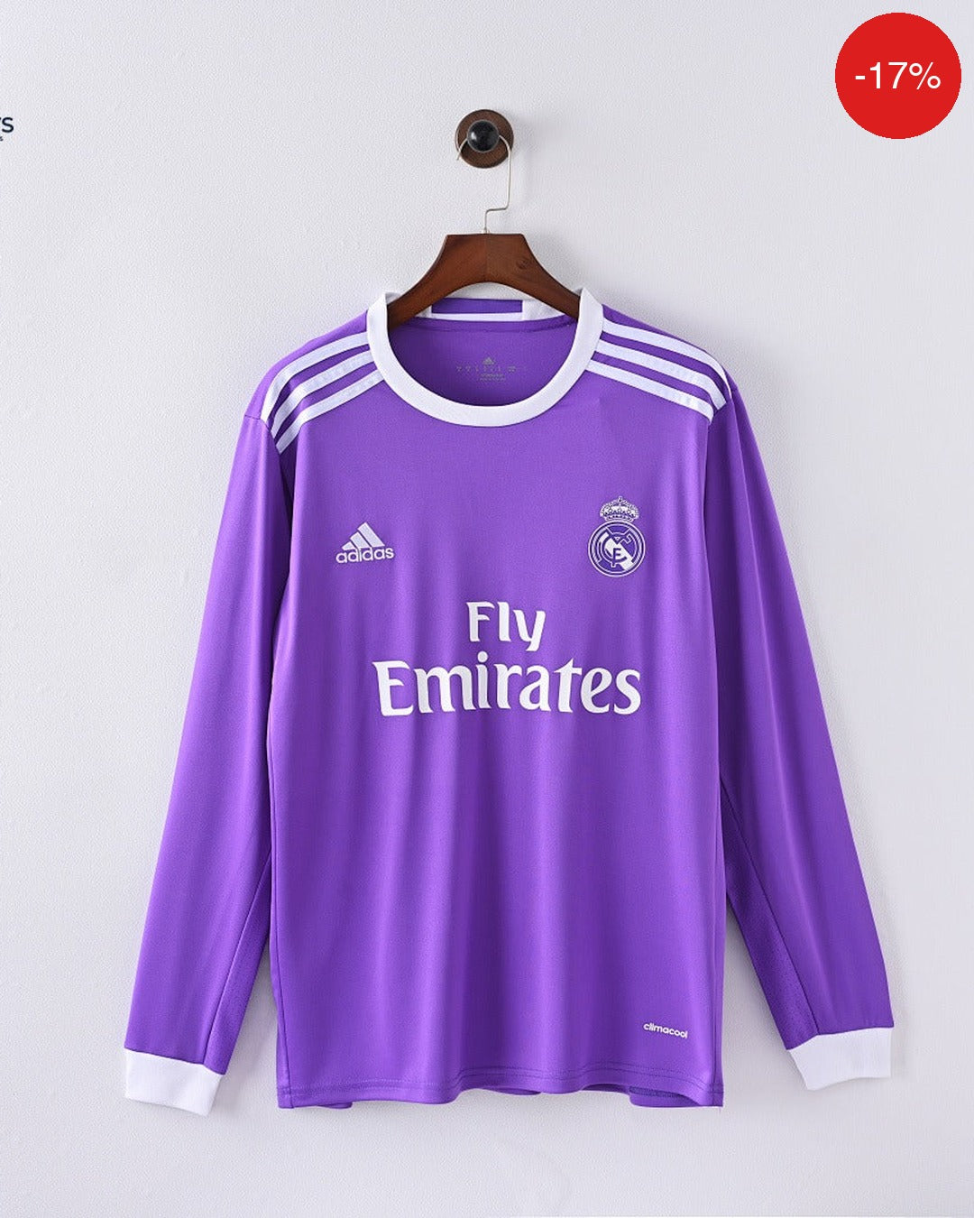 Real Madrid Away Kit | Long Sleeve | 2016/17