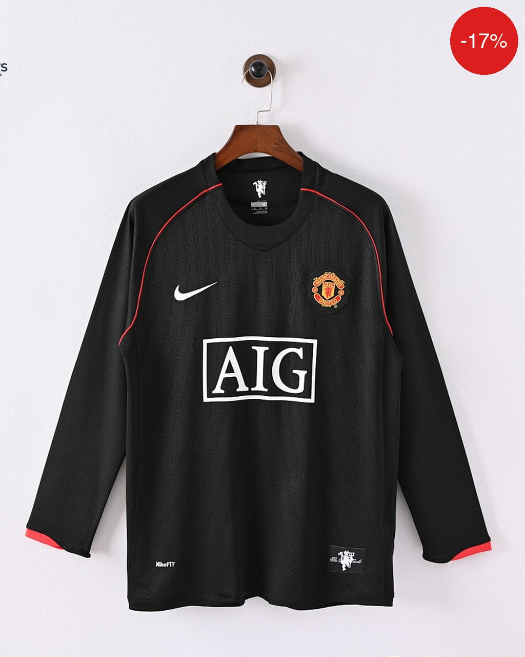 Manchester United Away Kit | Long Sleeve | 2007/08