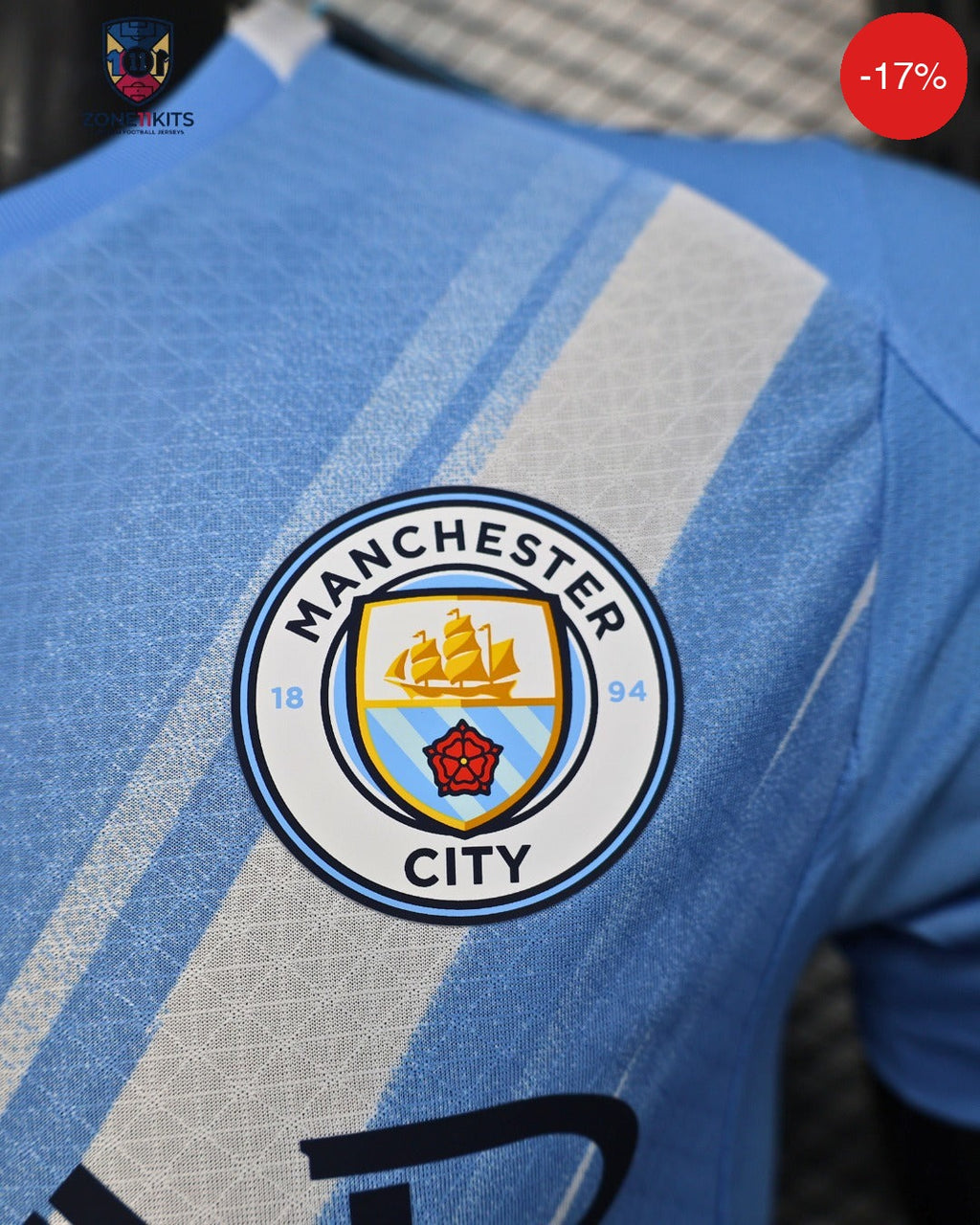 Manchester City Home Kit 2025/26 | Puma Sash Edition | Pro Version — Zone11Kits Maroc | Player Version Jersey | مغرب