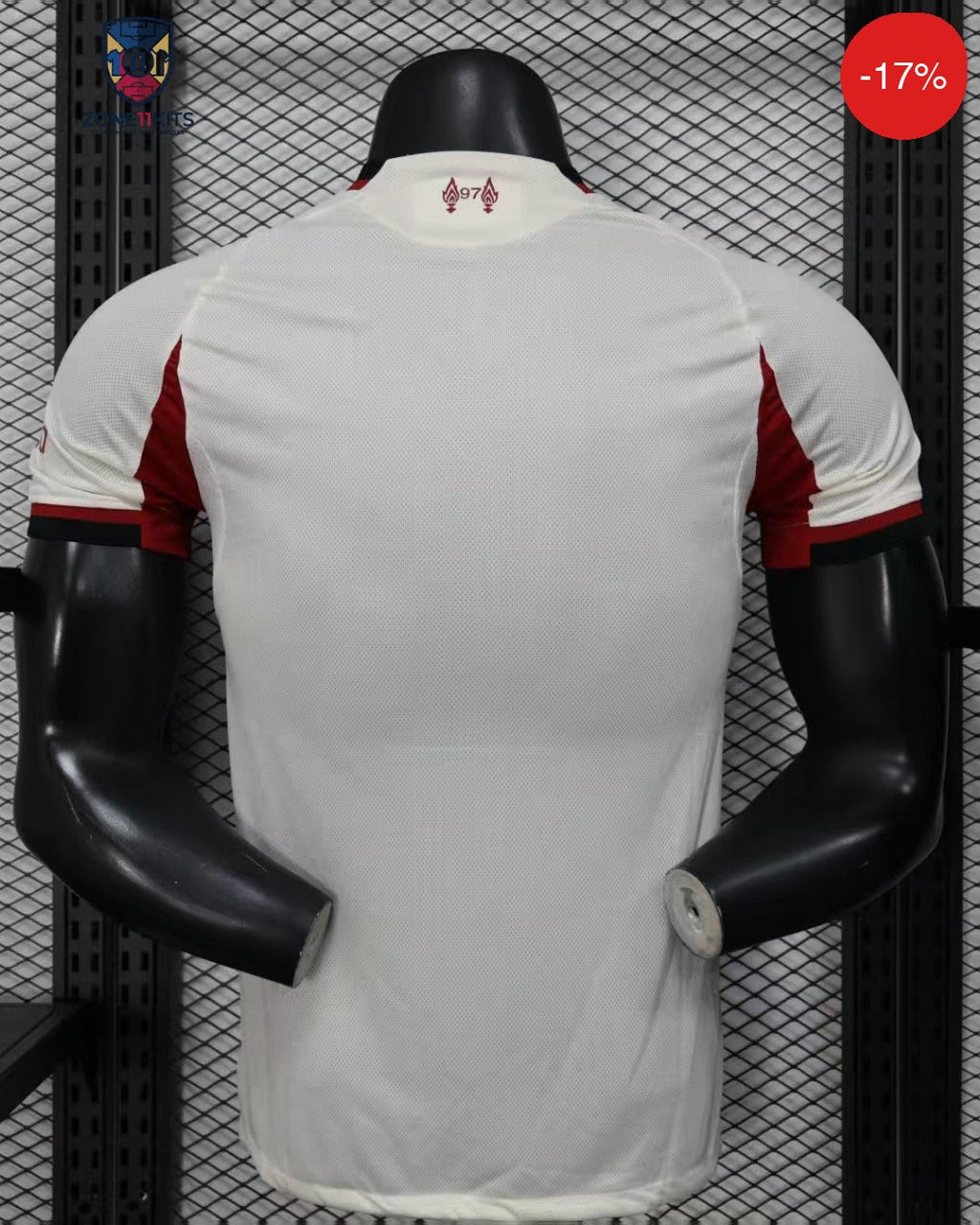 Liverpool Away Kit 2025/26 | Adidas Wonder White Anfield Shield | Pro Version — Zone11Kits Maroc | Player Version Jersey | مغرب