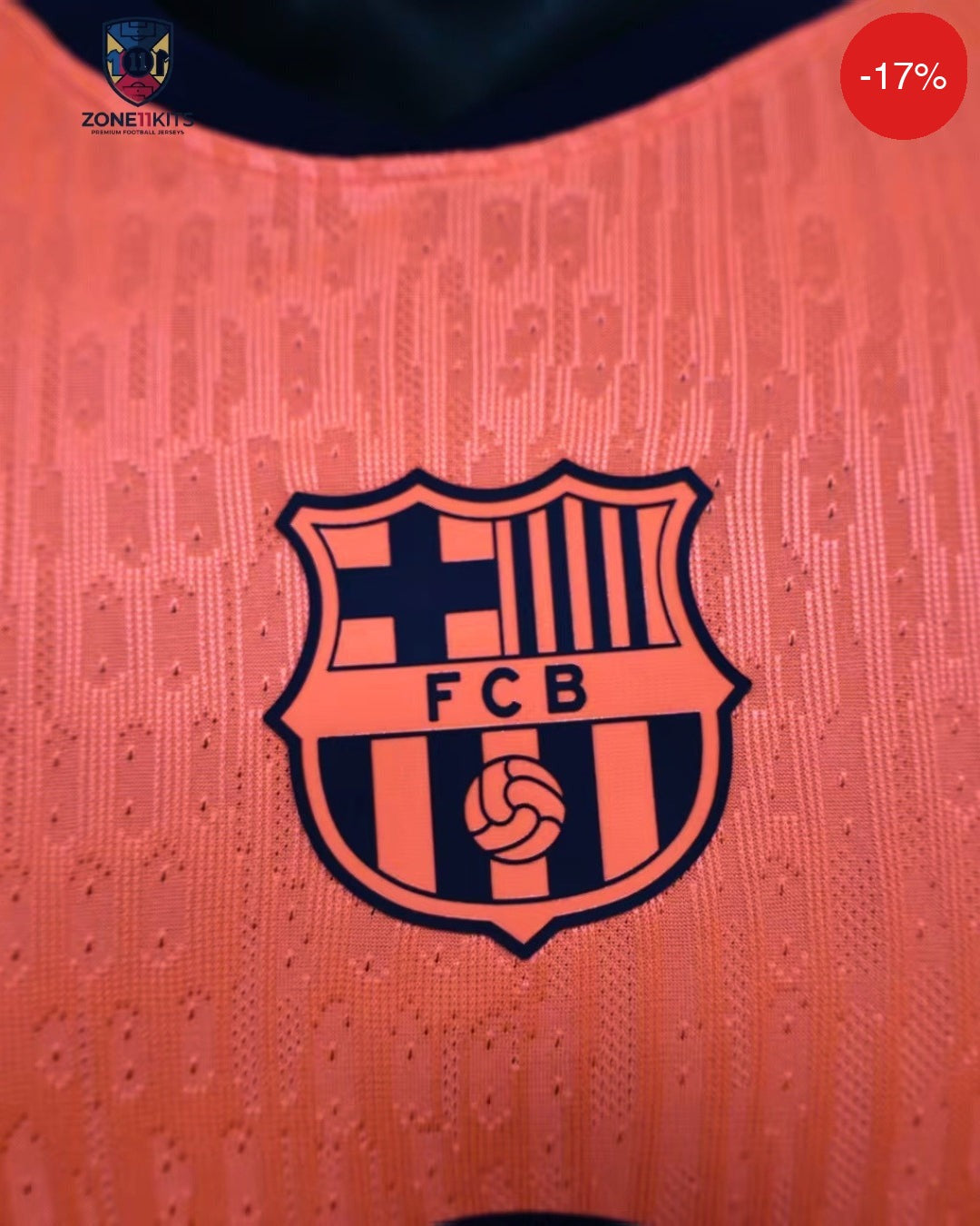 FC Barcelona Third Kit 2025/26 | Nike Bright Mango | Pro Version — Zone11Kits Maroc | Player Version Jersey | مغرب
