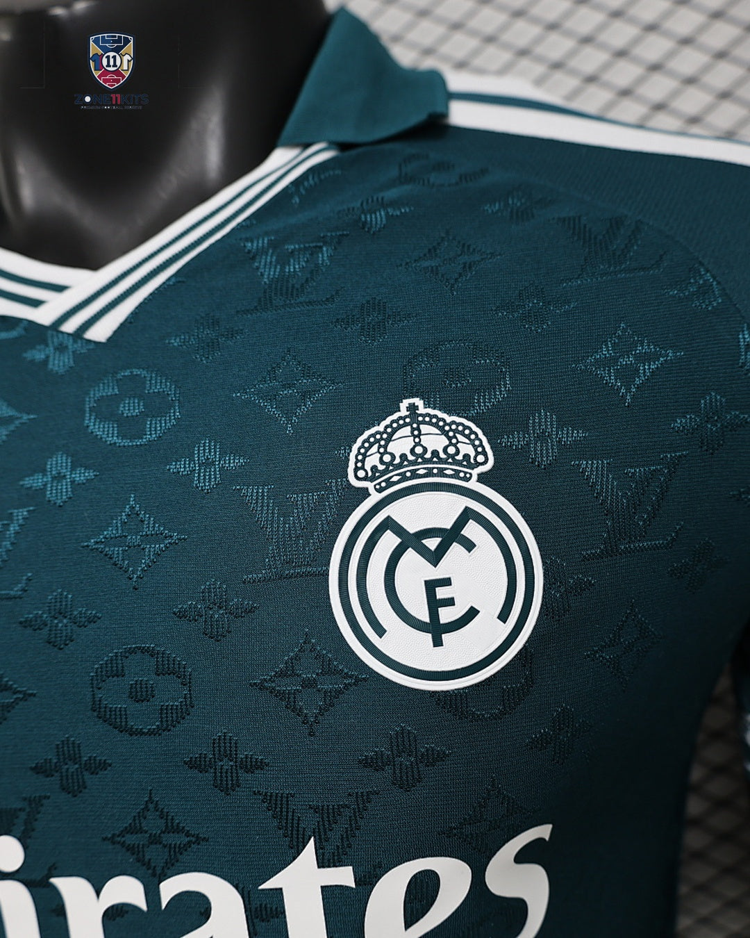 Real Madrid concept shirt adidas logo close-up