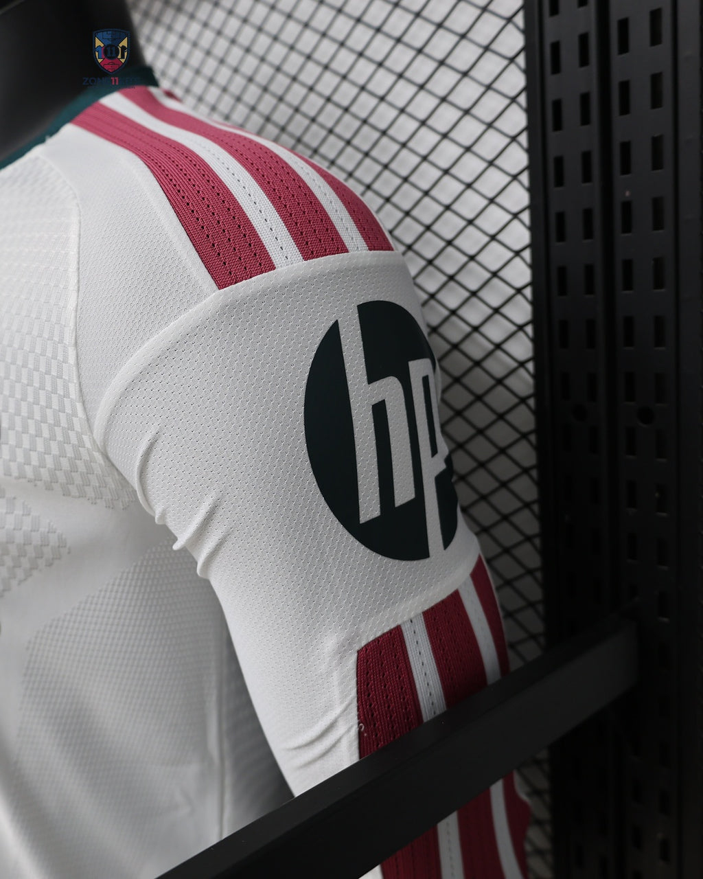Real Madrid Home Kit 2026/27 Long Sleeve - sleeve with pink adidas stripes and sleeve sponsor