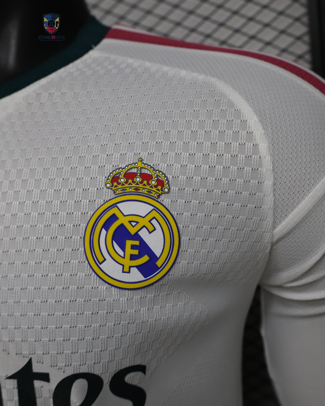 Real Madrid Home Kit 2026/27 Long Sleeve - club crest close-up