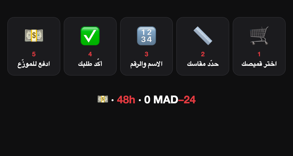كيف تطلب قميصك في 5 خطوات